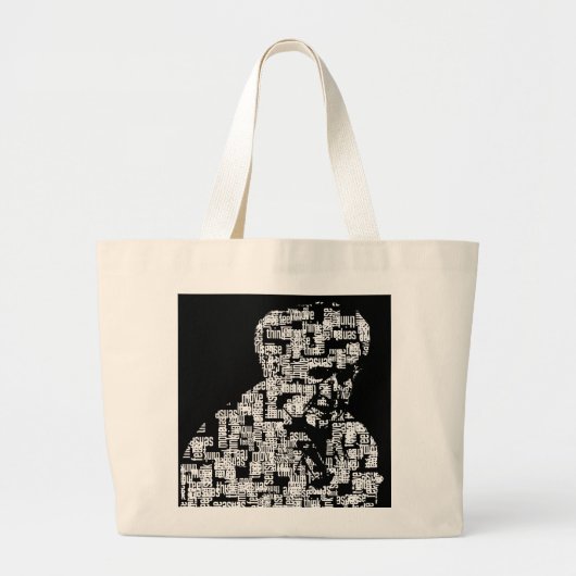 単語は人のトート| Moshe Feldenkraisを作ります ラージトートバッグ (正面)