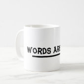 単語は堅いです コーヒーマグカップ (正面左)
