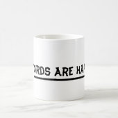 単語は堅いです コーヒーマグカップ (中央)