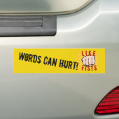 単語は握りこぶしのように傷つくことができます! … 印かステッカーまたは磁石 バンパーステッカー (車上)