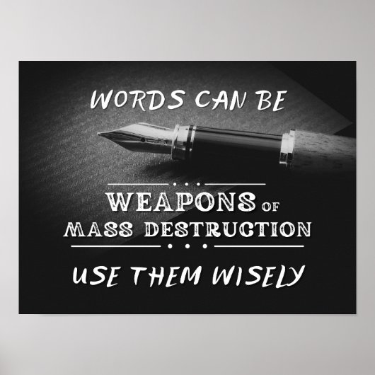 単語はWMDになることができる – ペンの力 ポスター (正面)