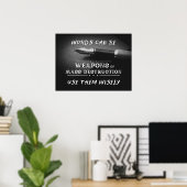 単語はWMDになることができる – ペンの力 ポスター (ホームオフィス)