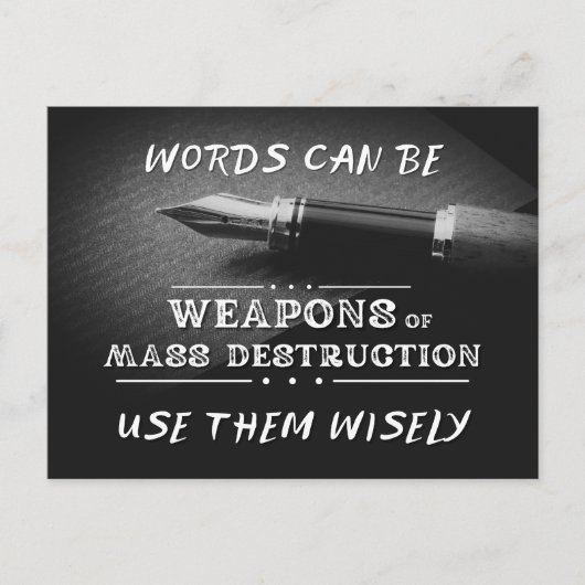 単語はWMDになることができる – ペンの力 ポストカード (正面)