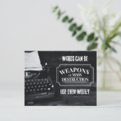 単語はWMDになることができる – 戦術的なタイピングポストカード ポストカード (スタンド正面)