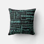 単語やる気を起こさせる装飾用クッション、装飾用クッション クッション (裏面)