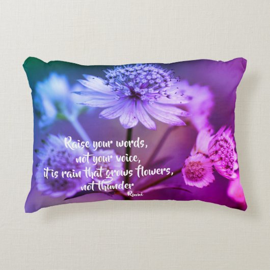 単語を上げる瑠美感動的引用文 アクセントクッション (正面)