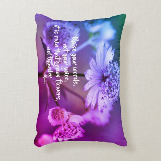 単語を上げる瑠美感動的引用文 アクセントクッション (正面(垂直))