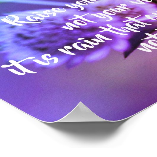 単語を上げる瑠美感動的引用文 ポスター (角)