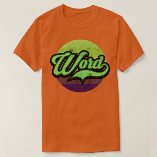 単語を上 Tシャツ (デザイン正面)