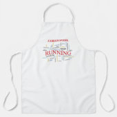 単語を含むランナパーソナライズされた エプロン (正面)