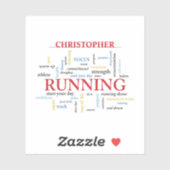 単語を含むランナパーソナライズされた シール (シート)