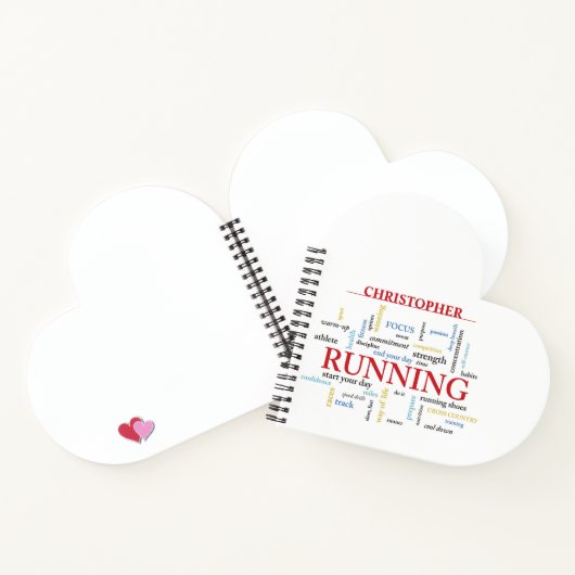 単語を含むランナパーソナライズされた ノートブック (内部)