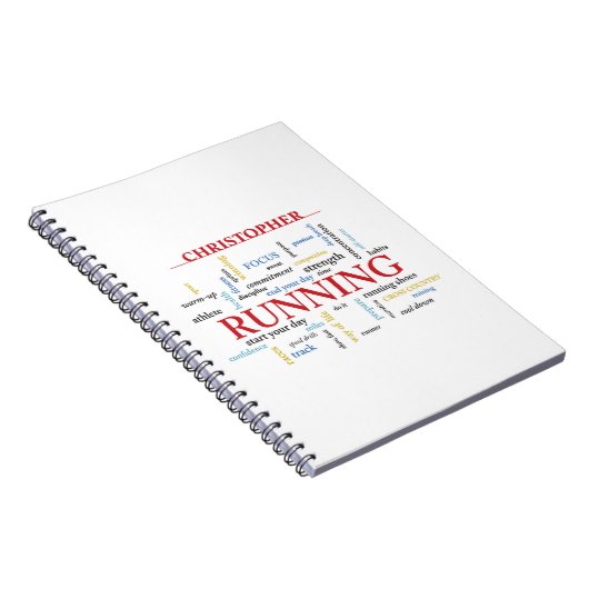 単語を含むランナパーソナライズされた ノートブック (右側)