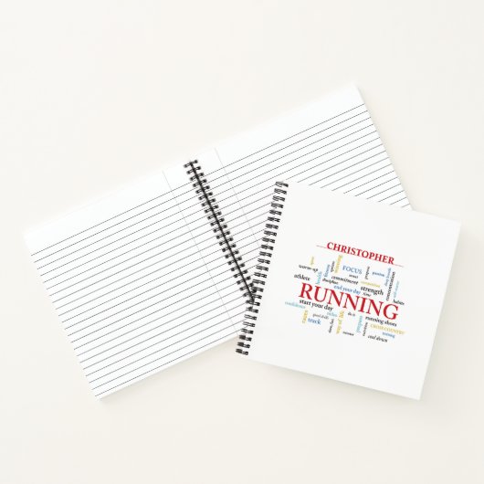 単語を含むランナパーソナライズされた ノートブック (内部)