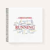 単語を含むランナパーソナライズされた ノートブック (正面)