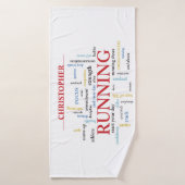 単語を含むランナパーソナライズされた バスタオル (バスタオル)