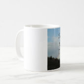 単語を学んで下さい、住んで下さい、教えて下さい コーヒーマグカップ (正面左)