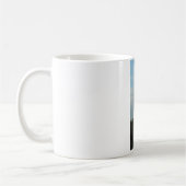 単語を学んで下さい、住んで下さい、教えて下さい コーヒーマグカップ (左)