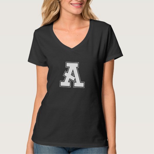 単語を構成するためのAの文字 Tシャツ (正面)