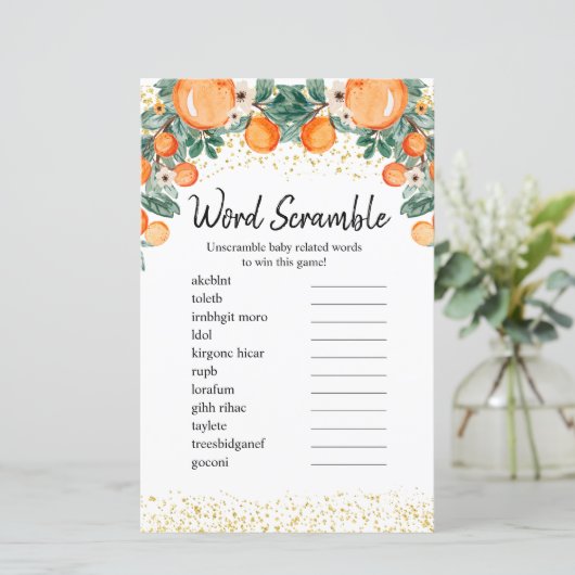 単語スクランブルゲームシトラス夏オレンジ (スタンド正面)