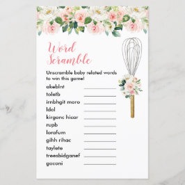 単語スクランブルゲームピンクフローラはすぐに泡立つ