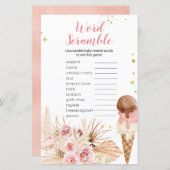 単語スクランブルゲームボホパンパスグラスアイスクリーム (正面/裏面)