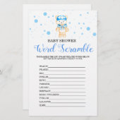 単語スクランブルブルーボーイベビーシャワーゲーム (正面/裏面)