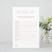 単語スクランブル白エレガントブライダルシャワーゲーム (スタンド正面)