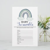 単語スクランブル虹の赤ちゃんシャワーゲーム (スタンド正面)