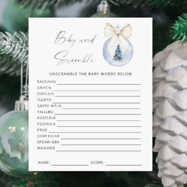 単語スクランブル – 冬の赤ちゃんシャワーゲーム (クリエイターアップロード済み)