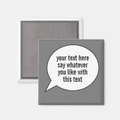 単語バブルスピーチバルーンと単語のマグネット マグネット (正面/裏面)