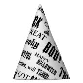 単語不気味白黒ハローウィンパーティ帽 パーティーハット (右)