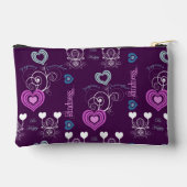 単語前向きとハート アクセサリーポーチ (裏面)