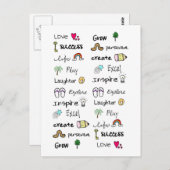 単語前向きポストカード ポストカード (正面/裏面)