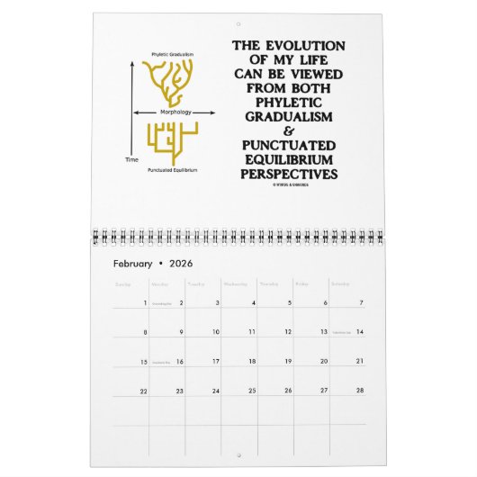 単語及びUnwordsのユーモアのあるな生物学のことわざ20XX Clnd カレンダー (2月 2026)