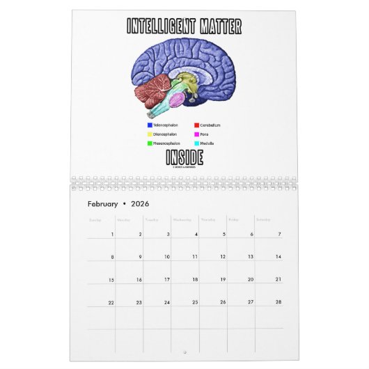 単語及びUnwordsの頭脳のユーモアのことわざ20XXのカレンダー カレンダー (2月 2026)