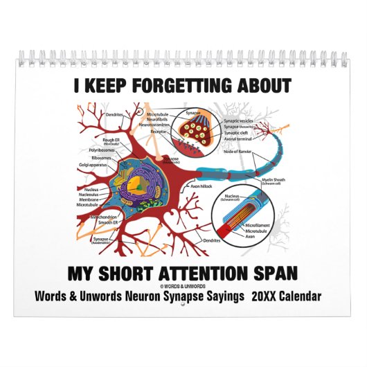 単語及びUnwordsニューロンシナプスのことわざ20XX カレンダー (カバー)