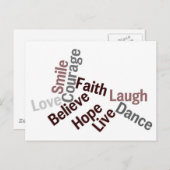 単語感動的カード ポストカード (正面/裏面)