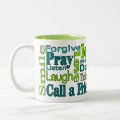 単語感動的雲コーヒーマグ ツートーンマグカップ (左)