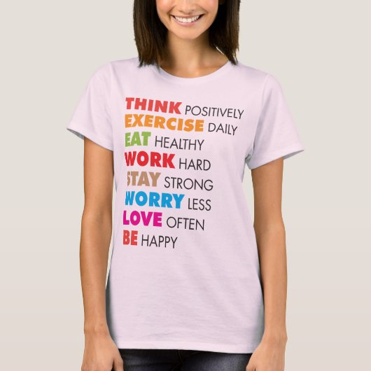 単語感動的- やる気を起こさせる Tシャツ (正面)