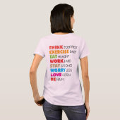 単語感動的- やる気を起こさせる Tシャツ (裏面フル)