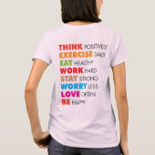 単語感動的- やる気を起こさせる Tシャツ (裏面)