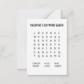 単語検索ゲームフォトクラスルームValentines ノートカード (裏面)