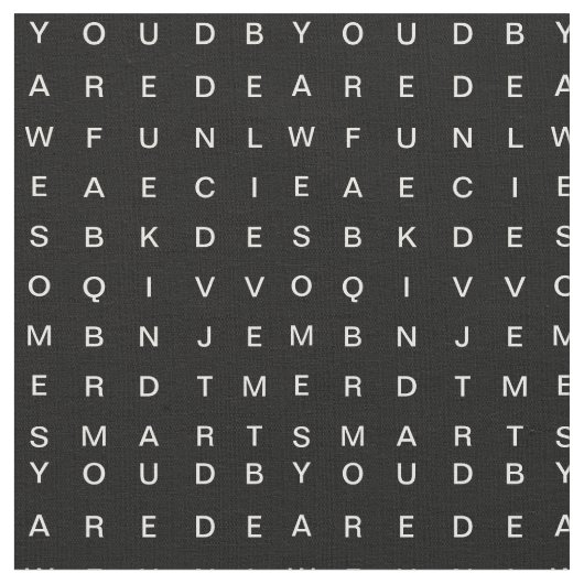 単語検索(感動的黒) ファブリック (クローズアップ)