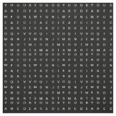 単語検索(感動的黒) ファブリック (見本)