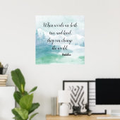 単語真と親切な仏引用文 ポスター (ホームオフィス)