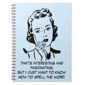 単語裁判所の報告の引用文を綴る方法 ノートブック (正面)