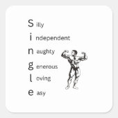 単語記号ステッカー スクエアシール (正面)