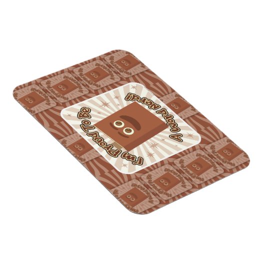 単語誇りを持ったおたくパターンスローガンおもしろいアート マグネット (右側)