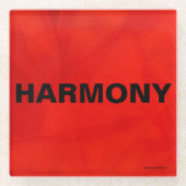 単語 ガラスコースター (正面)